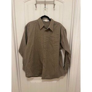 Columbia  Cotton Button-Up Long Sleeve Shirt SHACKET Mens‎ L Beige